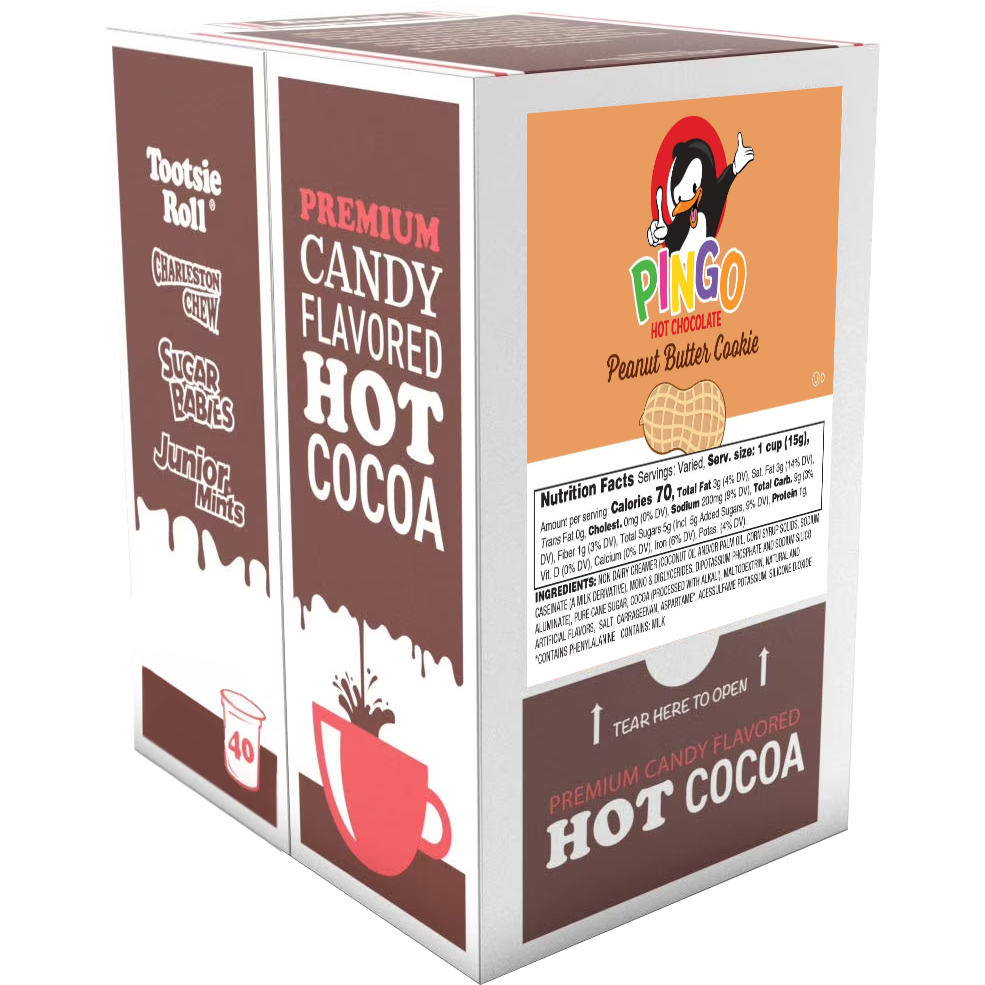 Pingo Candy Cane Peanut Butter Hot Chocolate (40 Pack)