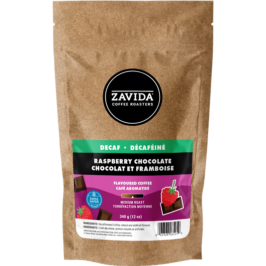 Zavida® Whole Bean Decaf Chocolate Raspberry (12oz/340g)