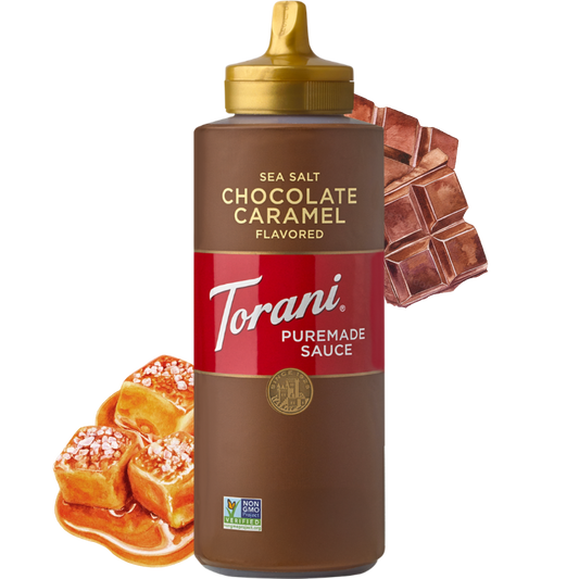 Torani® Puremade Sea Salt Chocolate Caramel Sauce (16.5oz/468g)