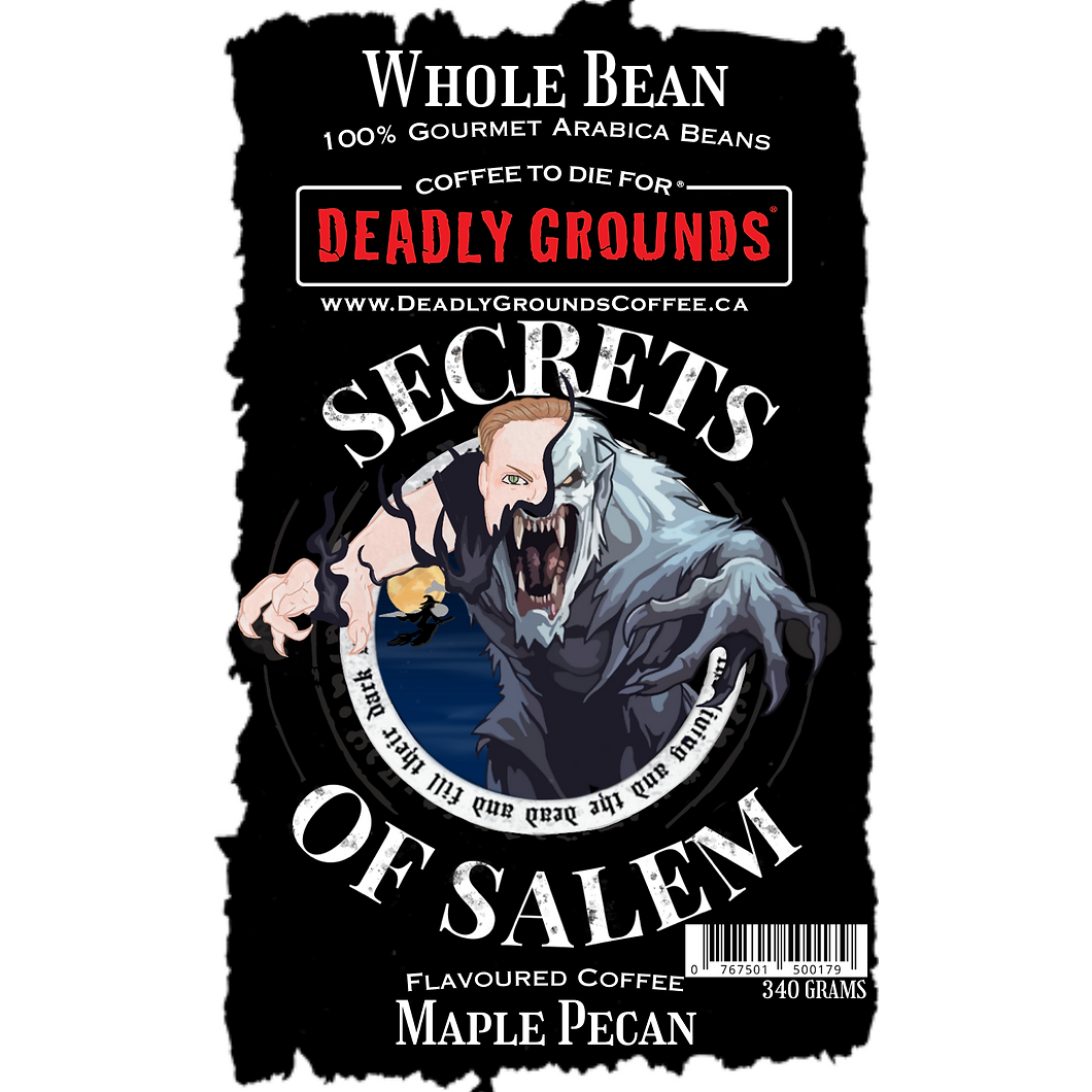 Deadly Grounds Secrets of Salem Maple Pecan Beans (12oz/340g)