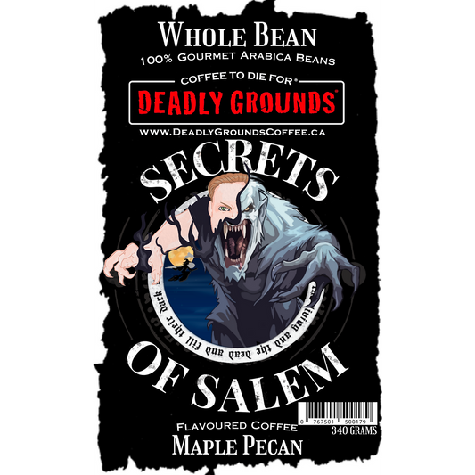 Deadly Grounds Secrets of Salem Maple Pecan Beans (12oz/340g)