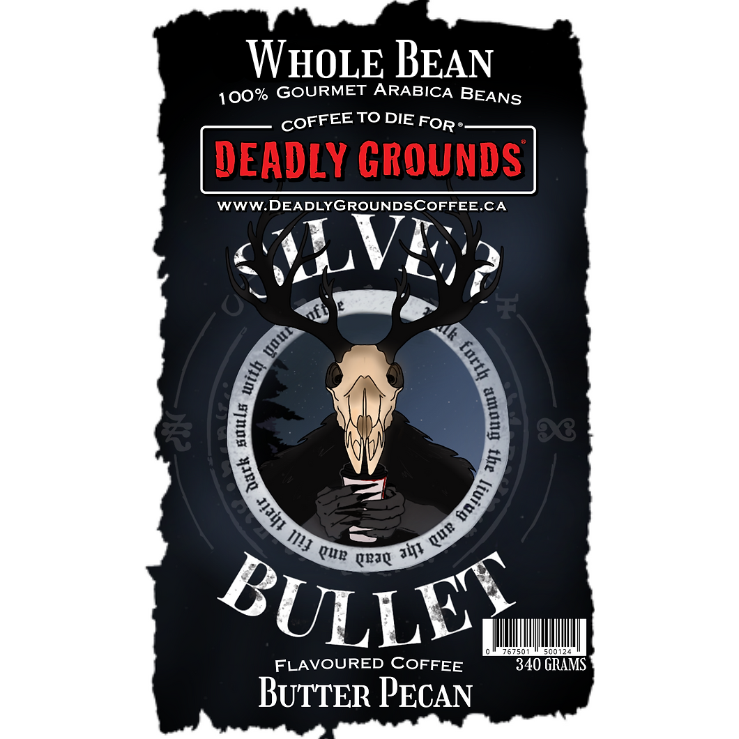 Deadly Grounds Silver Bullet Butter Pecan Beans (12oz/340g)