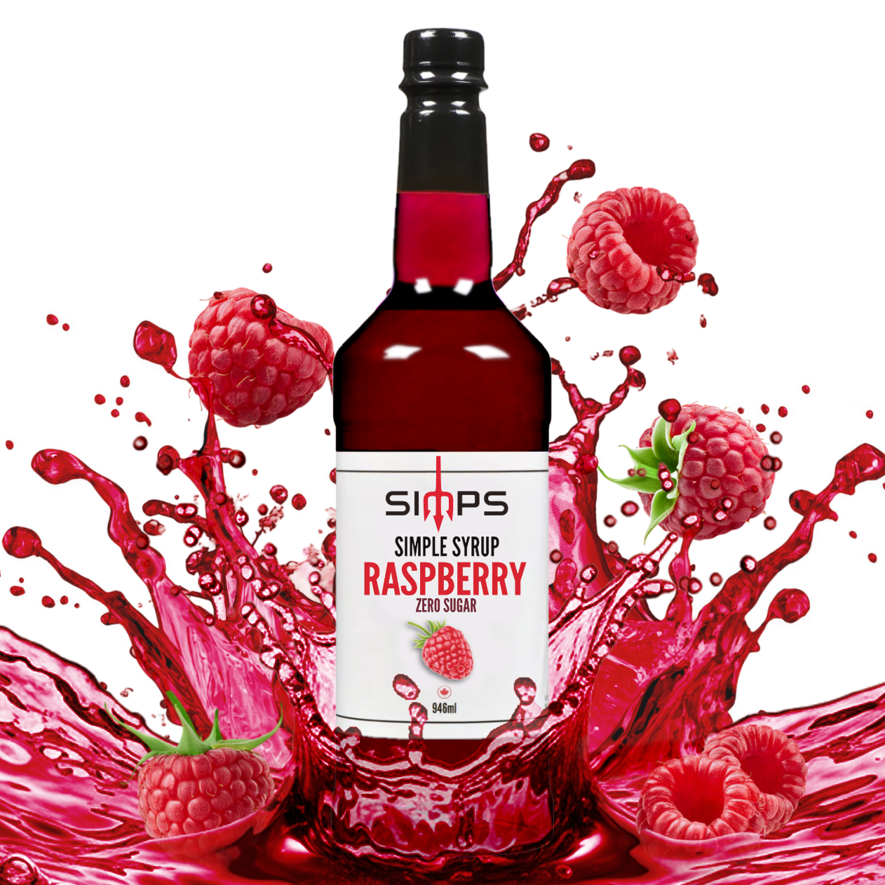 Simps Zero Sugar Raspberry Syrup (946mL)