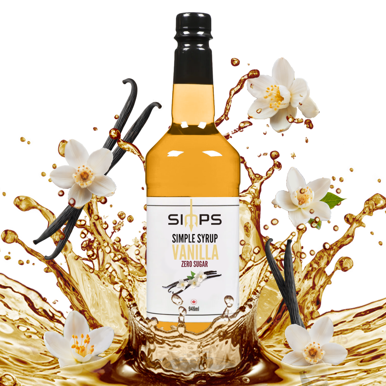 Simps Zero Sugar Vanilla Syrup (946mL)