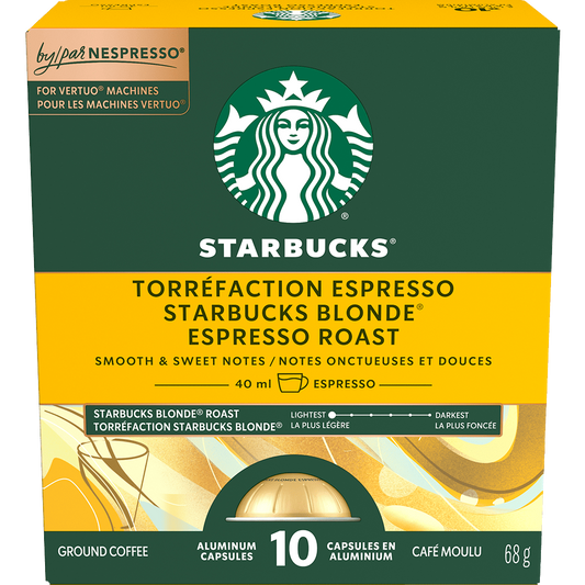 Starbucks® Blonde Espresso Roast for Nespresso® Vertuo (10 Pack)