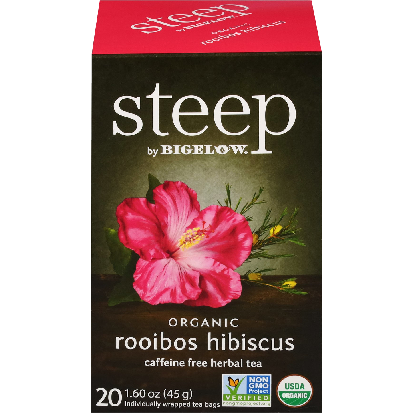 Steep by Bigelow® Organic Rooibos Hibiscus Tea (20 Pack)