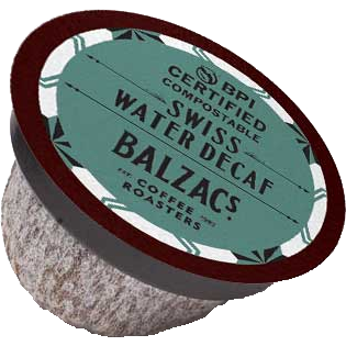 Balzac's Swiss Water Process Decaf Compostable K-Cup (18 Pack)