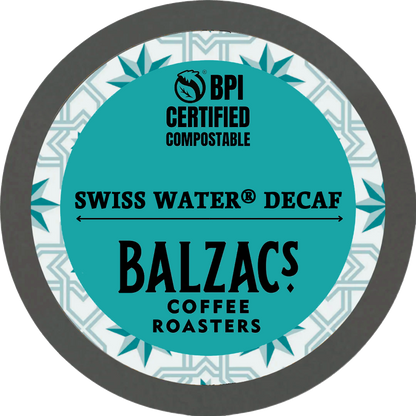 Balzac's Swiss Water Process Decaf Compostable K-Cup (18 Pack)