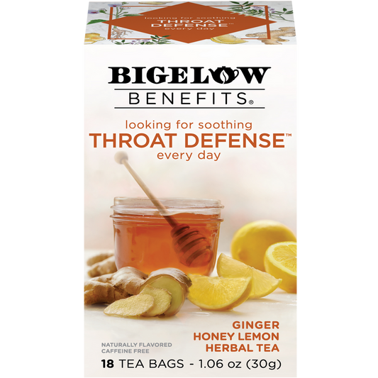 Bigelow® Benefits Throat Defense® Ginger Honey Lemon Herbal Tea (18 Pack)