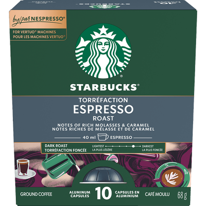 Starbucks® Espresso Roast for Nespresso® Vertuo (10 Pack)