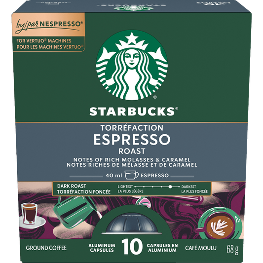 Starbucks® Espresso Roast for Nespresso® Vertuo (10 Pack)