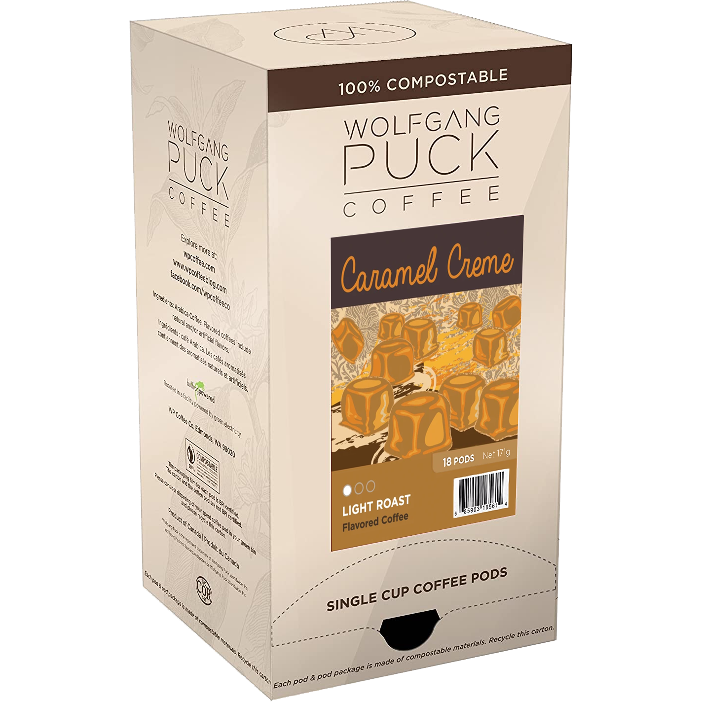 Wolfgang Puck Caramel Creme Pods (18 Pack)