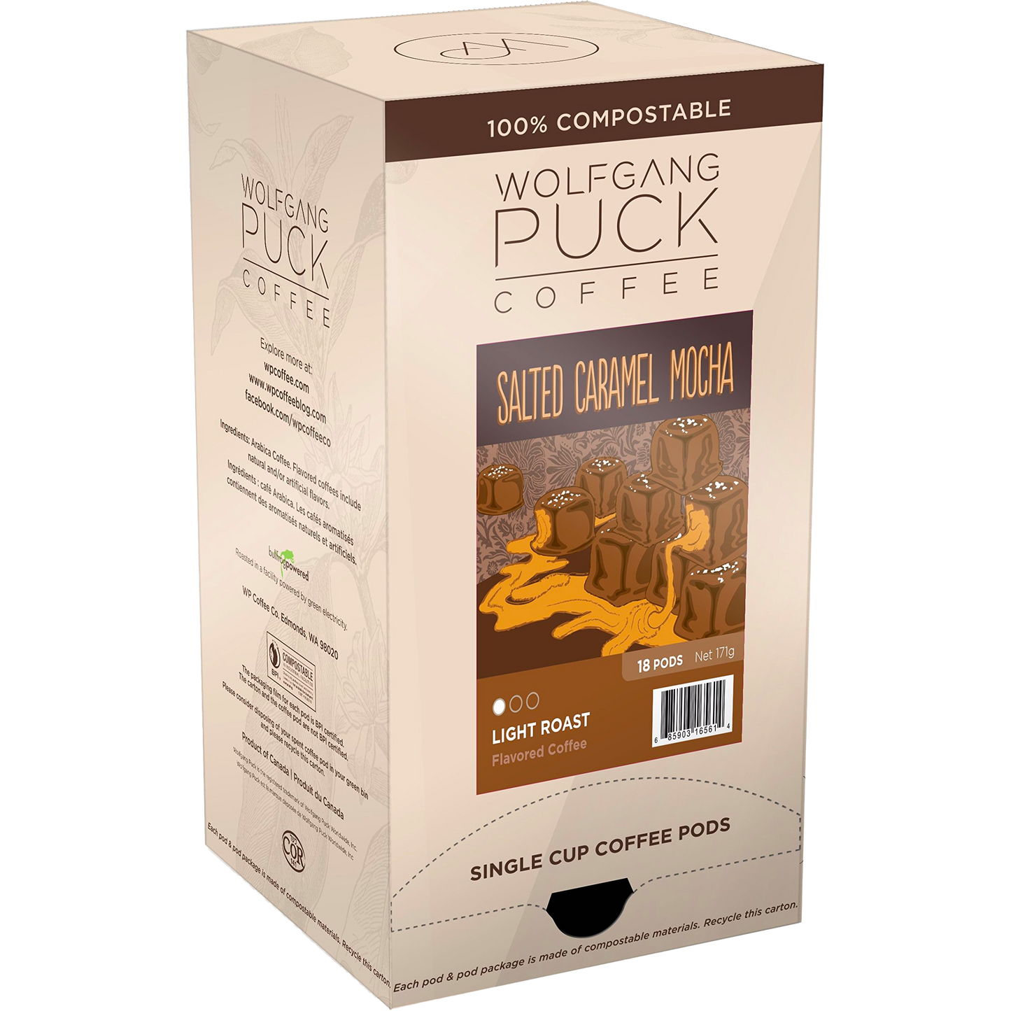 Wolfgang Puck Salted Caramel Mocha Pods (18 Pack)