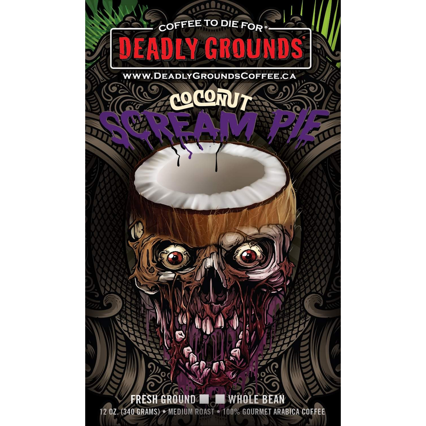 Deadly Grounds Coconut Scream Pie Beans (12oz/340g)