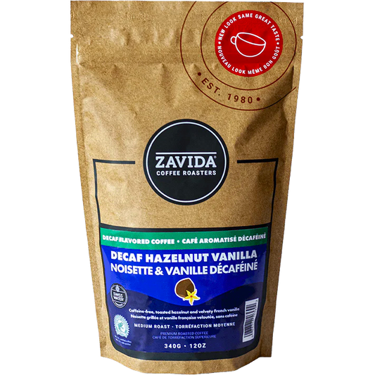 Zavida® Whole Bean Decaf Hazelnut Vanilla (12oz/340g)