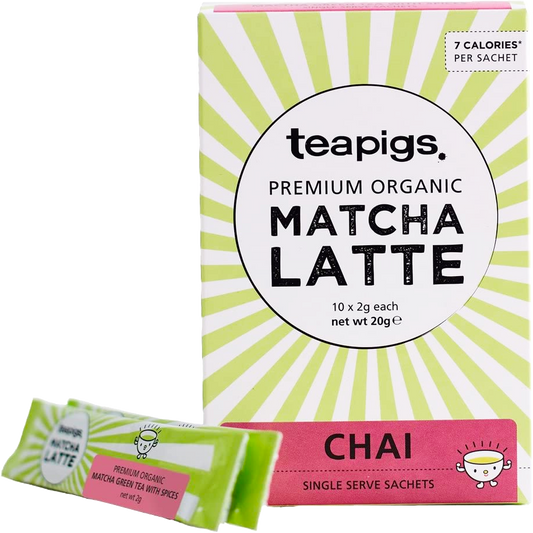 Teapigs Premium Organic Matcha Latte - Chai (10 Pack)