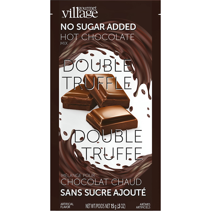 Gourmet Du Village No Sugar Added Double Truffle Hot Chocolate (0.5oz/15g)