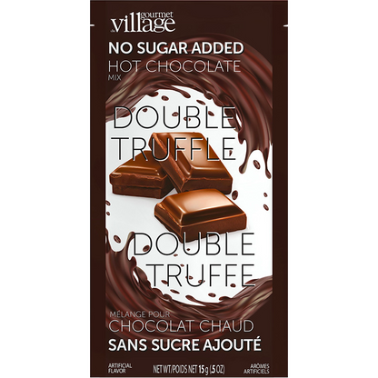 Gourmet Du Village No Sugar Added Double Truffle Hot Chocolate (0.5oz/15g)