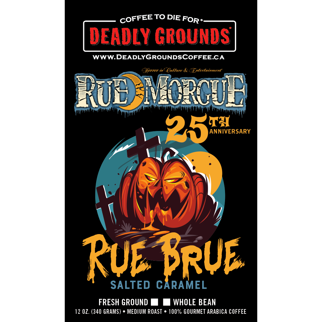 Deadly Grounds Rue Brue Beans (12oz/340g)