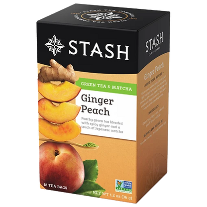 Stash Ginger Peach Green Tea with Matcha (18 Pack)