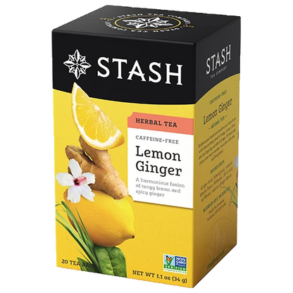 Stash Lemon Ginger Caffeine Free Herbal Tea (20 Pack)