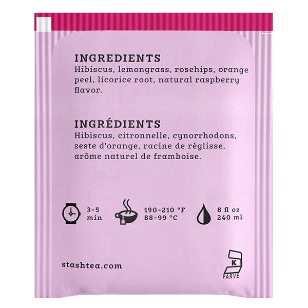 Stash Wild Raspberry Hibiscus Caffeine Free Herbal Tea (20 Pack)