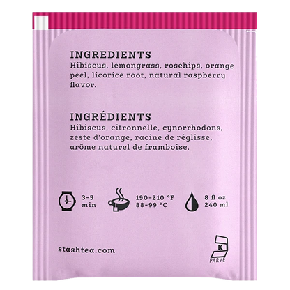 Stash Wild Raspberry Hibiscus Caffeine Free Herbal Tea (20 Pack)